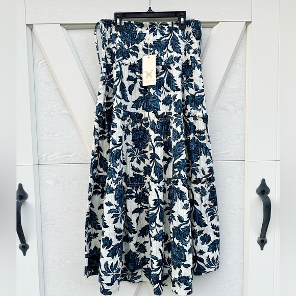 Super Natural by Secret Mission Blue & White Floral Skirt/Dress - Picture 1 of 4